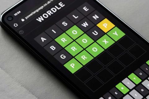 An image of a smartphone screen with Wordle on it. Tufts psychology professor Holly Taylor talks about why the new online game Wordle is so popular and the cognitive processes behind word games like Wordle and Scrabble