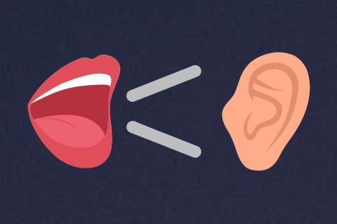 Mouth image yelling in ear